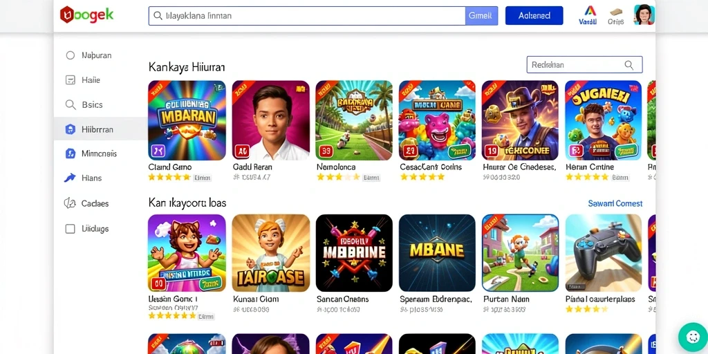 Screenshot memperlihatkan berbagai pilihan tema slot yang tersedia.